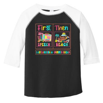 First Speech Language Pathologist Therapy Then Summer Break Gift Toddler Fine Jersey T-Shirt