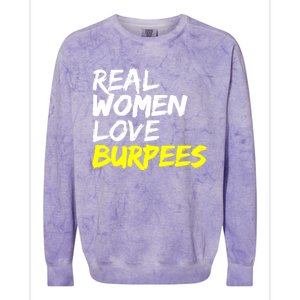 Fitness Saying Ladies Design Love Burpees Gift Colorblast Crewneck Sweatshirt