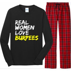 Fitness Saying Ladies Design Love Burpees Gift Long Sleeve Pajama Set