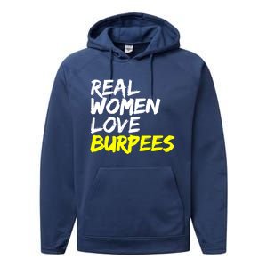 Fitness Saying Ladies Design Love Burpees Gift Performance Fleece Hoodie