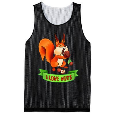 Funny Squirrel Lover Quote I Love Nuts Squirrel Pet Owner Mesh Reversible Basketball Jersey Tank