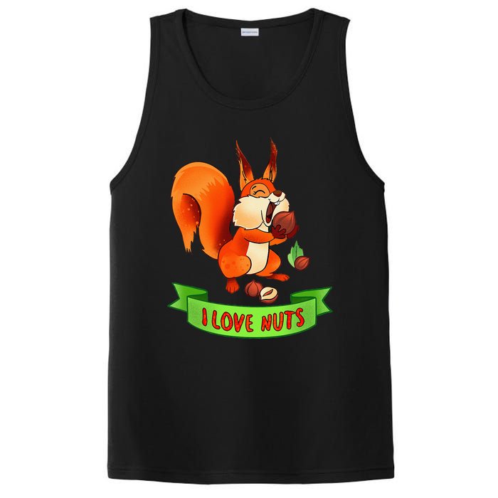 Funny Squirrel Lover Quote I Love Nuts Squirrel Pet Owner PosiCharge Competitor Tank