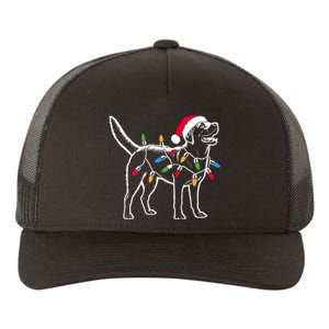 Funny Santa Labrador Retriever Christmas Lights Dog Lover Yupoong Adult 5-Panel Trucker Hat