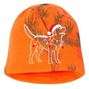 Funny Santa Labrador Retriever Christmas Lights Dog Lover Kati - Camo Knit Beanie