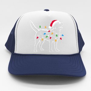 Funny Santa Labrador Retriever Christmas Lights Dog Lover Trucker Hat