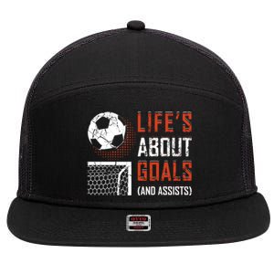 Funny Soccer Lover Girl Boy Teen Soccer Player Fans Coaches Gift 7 Panel Mesh Trucker Snapback Hat