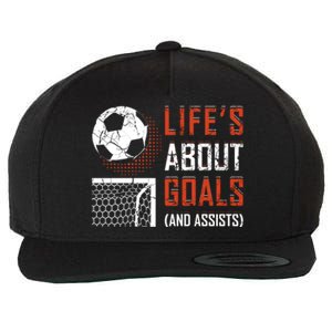 Funny Soccer Lover Girl Boy Teen Soccer Player Fans Coaches Gift Wool Snapback Cap