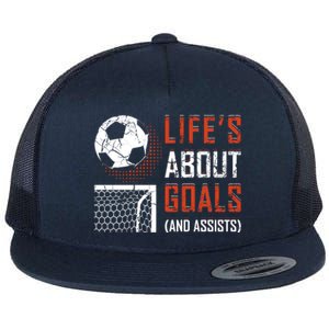 Funny Soccer Lover Girl Boy Teen Soccer Player Fans Coaches Gift Flat Bill Trucker Hat