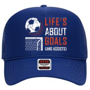 Funny Soccer Lover Girl Boy Teen Soccer Player Fans Coaches Gift High Crown Mesh Back Trucker Hat