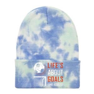 Funny Soccer Lover Girl Boy Teen Soccer Player Fans Coaches Gift Tie Dye 12in Knit Beanie