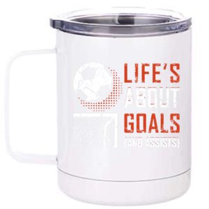 Funny Soccer Lover Girl Boy Teen Soccer Player Fans Coaches Gift 12 oz Stainless Steel Tumbler Cup