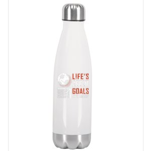 Funny Soccer Lover Girl Boy Teen Soccer Player Fans Coaches Gift Stainless Steel Insulated Water Bottle