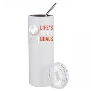 Funny Soccer Lover Girl Boy Teen Soccer Player Fans Coaches Gift Stainless Steel Tumbler