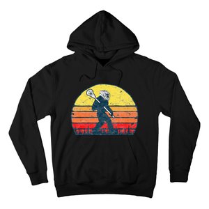 Funny Sasquatch Lax Bigfoot Lacrosse Hoodie