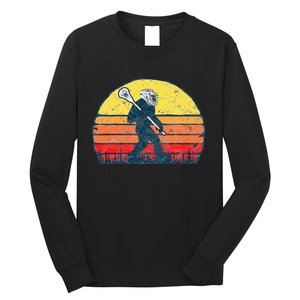 Funny Sasquatch Lax Bigfoot Lacrosse Long Sleeve Shirt