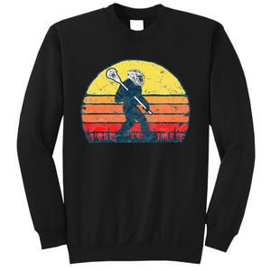 Funny Sasquatch Lax Bigfoot Lacrosse Sweatshirt