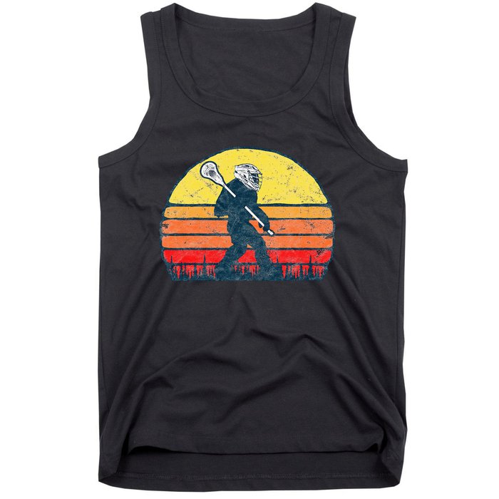 Funny Sasquatch Lax Bigfoot Lacrosse Tank Top