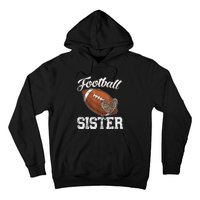 Football Sister Leopard Tee Ball Funny Mother's Day Hoodie