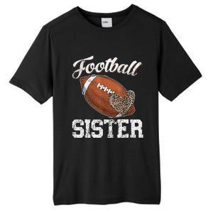 Football Sister Leopard Tee Ball Funny Mother's Day Tall Fusion ChromaSoft Performance T-Shirt