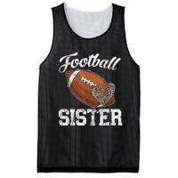 Football Sister Leopard Tee Ball Funny Mother's Day Mesh Reversible Basketball Jersey Tank