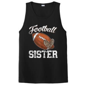 Football Sister Leopard Tee Ball Funny Mother's Day PosiCharge Competitor Tank