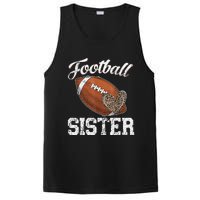 Football Sister Leopard Tee Ball Funny Mother's Day PosiCharge Competitor Tank