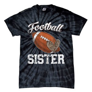 Football Sister Leopard Tee Ball Funny Mother's Day Tie-Dye T-Shirt