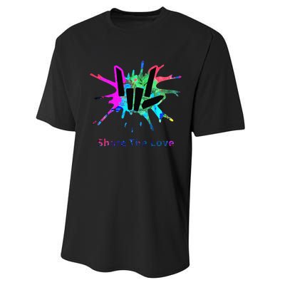 Funny Share Love Merch Gift Performance Sprint T-Shirt