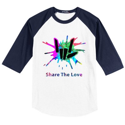 Funny Share Love Merch Gift Baseball Sleeve Shirt