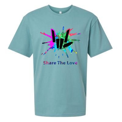 Funny Share Love Merch Gift Sueded Cloud Jersey T-Shirt