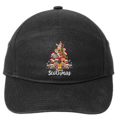 For Sloth Lovers Cool Gift 7-Panel Snapback Hat