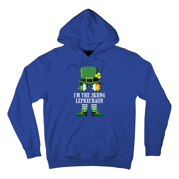 Funny Skiing Leprechaun Costume St Patrick's Day Funny Gift Hoodie