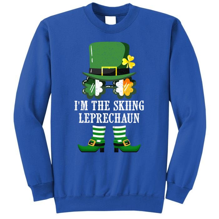 Funny Skiing Leprechaun Costume St Patrick's Day Funny Gift Sweatshirt