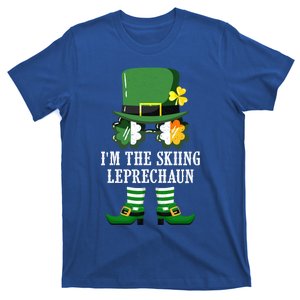 Funny Skiing Leprechaun Costume St Patrick's Day Funny Gift T-Shirt