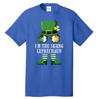 Funny Skiing Leprechaun Costume St Patrick's Day Funny Gift Tall T-Shirt