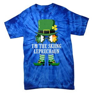 Funny Skiing Leprechaun Costume St Patrick's Day Funny Gift Tie-Dye T-Shirt