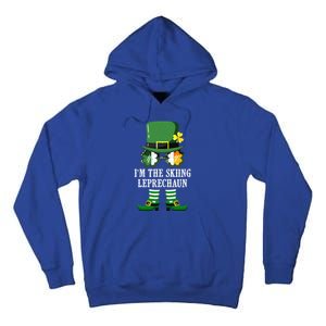 Funny Skiing Leprechaun Costume St Patrick's Day Funny Gift Tall Hoodie