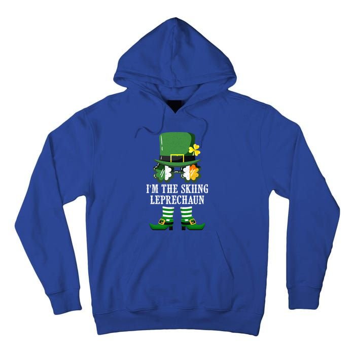 Funny Skiing Leprechaun Costume St Patrick's Day Funny Gift Tall Hoodie