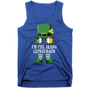 Funny Skiing Leprechaun Costume St Patrick's Day Funny Gift Tank Top