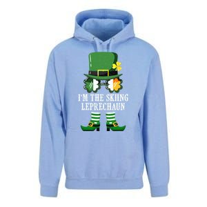 Funny Skiing Leprechaun Costume St Patrick's Day Funny Gift Unisex Surf Hoodie