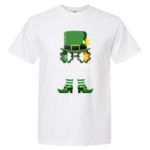 Funny Skiing Leprechaun Costume St Patrick's Day Funny Gift Garment-Dyed Heavyweight T-Shirt