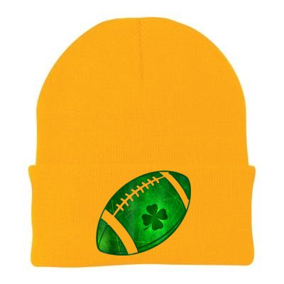 Football Shamrock Lucky Clover Irish St Patrick's Day Knit Cap Winter Beanie