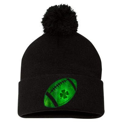 Football Shamrock Lucky Clover Irish St Patrick's Day Pom Pom 12in Knit Beanie