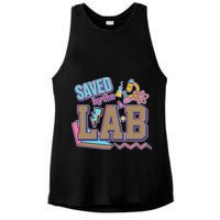 Funny School Lab Week Saved By The Lab Ladies PosiCharge Tri-Blend Wicking Tank