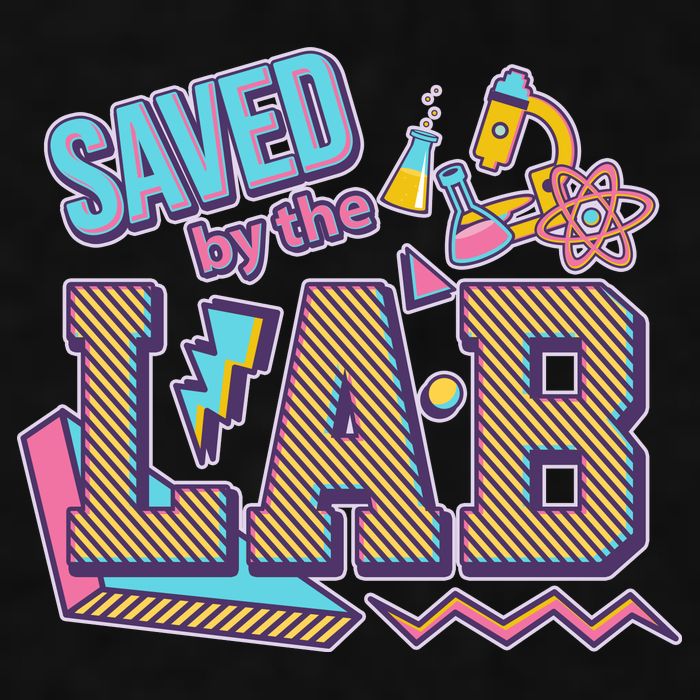 Funny School Lab Week Saved By The Lab Ladies PosiCharge Tri-Blend Wicking Tank