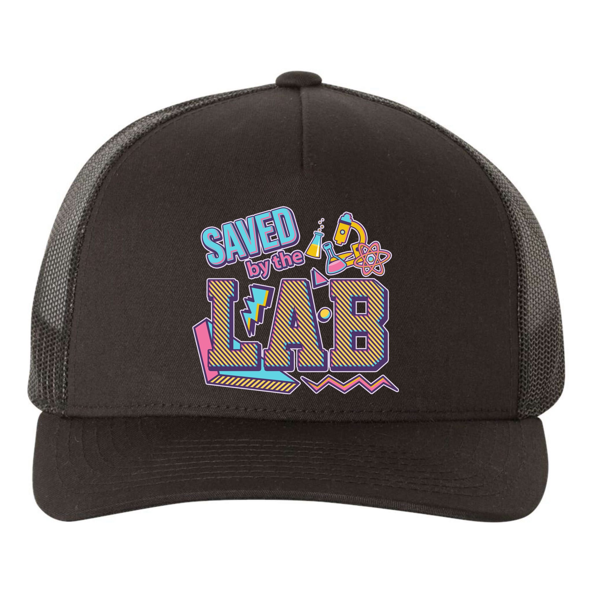 Funny School Lab Week Saved By The Lab Yupoong Adult 5-Panel Trucker Hat