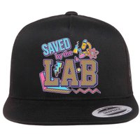 Funny School Lab Week Saved By The Lab Flat Bill Trucker Hat