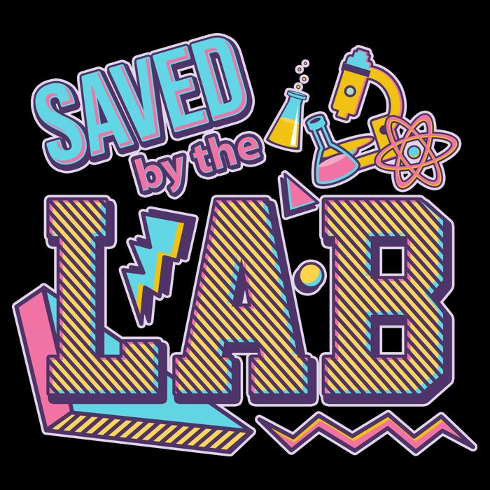 Funny School Lab Week Saved By The Lab Flat Bill Trucker Hat