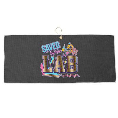 Funny School Lab Week Saved By The Lab Large Microfiber Waffle Golf Towel