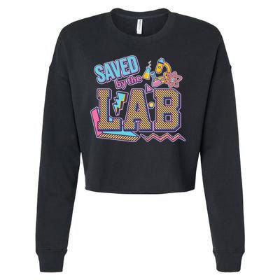 Funny School Lab Week Saved By The Lab Cropped Pullover Crew